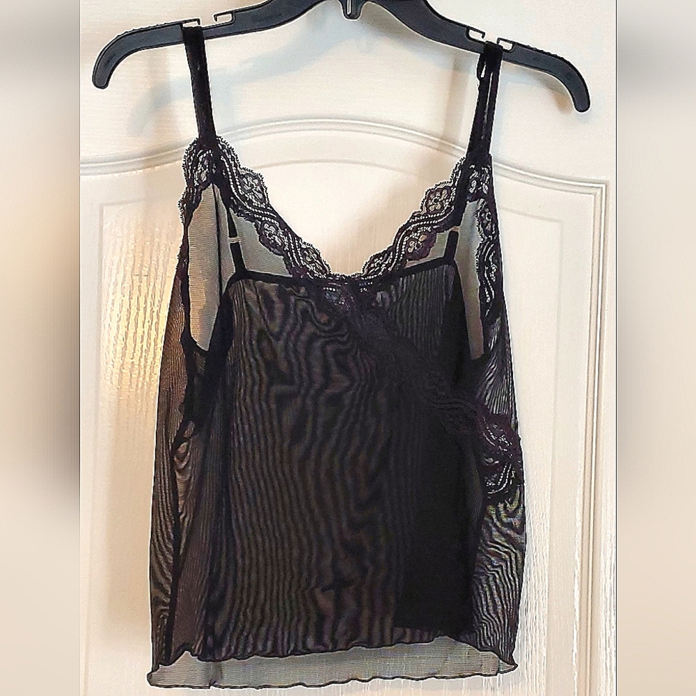 Jones New York Lacy Sheer Cami w/Adjustable Straps